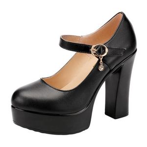 6 / 9 / 11 Cm Catwalk High Heels Womes Shoes Black Wild Platform Women Pumps Shoes Women High Heel Shoes New Plus Size 32-43