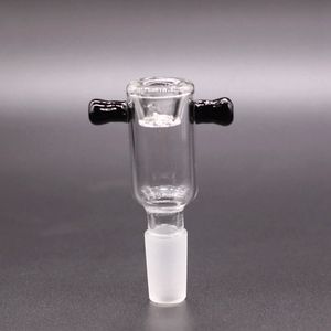 Svart handtag glasskål för vattenpipor rökning med bikakeskärm Rund askfångare vattenpipa 14 mm 18 mm glasskålar