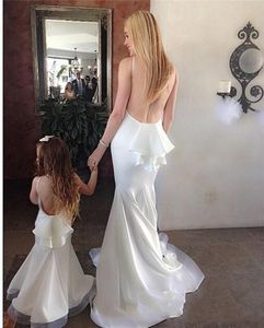 2019 nowy zwyczaj wykonane dwa kawałki formalne suknie wieczorowe do córki i matki Seksowna Syrenka Syrenka Backless Red Carpet Celebrity Dress