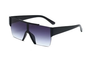 4 cores Plano Top óculos de sol das mulheres dos homens Marca Designer Praça máscaras do inclinação Sun Glasses homens frescos One Piece UV400 Espelho Fast Ship