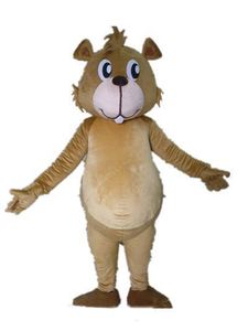 2019 High quality hot a small brown squirrel mascot costume with a small mouth for adult to wear