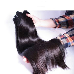 Straight Brazilian Weave Unprocessed Virgin Young Girl Human Mink Hair Bundle One-Donor 2~3 Year Natural Virgin Weft