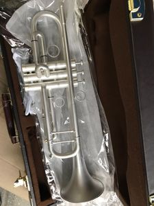 Customs Bb Trumpet Matt Silver Plated Finishes with Mouthpiece Instrumentos Musicais Profissionais Trumpete Free Shipping Good Condition