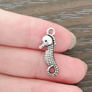 Wholesale silver clip on charms resale online - DIY Jewelry Clip on Charm Add ons Charm Dangle Charms Antique Silver Tone Ocean Sea Horse Charm for Bracelets Necklace Earrings Zipper Pulls