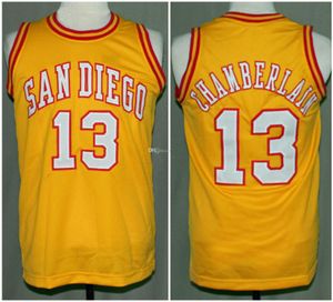 Wilt Chamberlain #13 San Diego Conquistadors 레트로 농구 저지 남성 ED 사용자 정의 번호 이름 유니폼