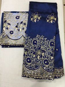 5дворы новая мода Д. синий Джордж кружевной ткани с вышивкой и 2yards французское кружево для одежды OG7-5