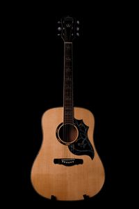 41-inch Bioussin, spruce panel side rear Shabelle, log color, rounded fingerboard inlay. freight free