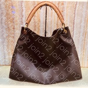 SAC ARTSY MM M40249 Top Quality Fashion Womens Top Handle Tote Shoulder Handbag Purse Iconic Brown White Check Waterproof Canvas N41174 GM