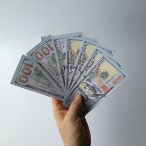 Fake Money Prop Geld 10 20 50 100 200 US-Dollar Euro Pfund Englische Banknoten Realistische Toy Bar Prop Kopie Währung Faux-Billets 100 Stück/Packung
