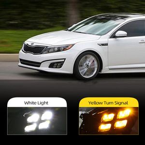 2PCS LED diurna com luz de luz para Kia Optima K5 2013 2014 2015 Acessórios para carros ABS DRL DRL FOG DRL de 2015 2015