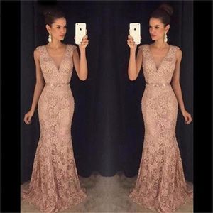 V Neck Khaki Lace Evening Dresses Women s Long Bridal Gown Special Occasion Prom Bridesmaid Party Dres