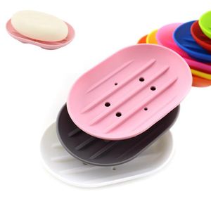 Pratos de sabão de silicone flexível Anti-derrapante Soap suporte da placa de bandeja Vazamento mouldproof sabão Boutique 300pcs cremalheira CCA11519-1