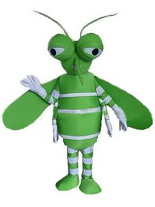 Dia das bruxas verde mosquito traje da mascote dos desenhos animados de alta qualidade verão skeeter anime tema personagem natal festa de carnaval fantasia trajes