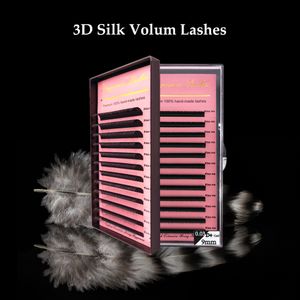 HPNESS Wimpernverlängerung 3D Silk Volume Lashes Natural Long Alle Größen 8-15 mm Wimpern mit gemischter Länge