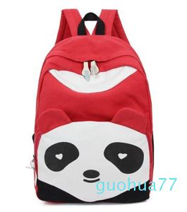 Projektant-Moda Piękny Płótno Panda Płótno Kobiety Plecak Student Torby na ramię dla College Mochilas Nylon Casual Daypacks