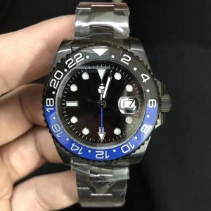 Alta Qualidade Top Luxury Mens Assista 126710BLO 5833 Movimento Automático 43mm Disque 316 Banda de Aço Inoxidável GMT Batman Cavalheiro Assista