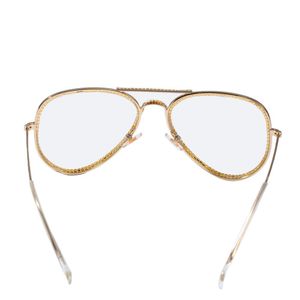 All'ingrosso-Nuova moda Oro argento placcato Bling Diamond Montature per occhiali per uomo e donna Iced n Hip Hop Plain Glass Rapper Jewelry Glasses