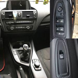 För BMW 1-serie F20 2012-2016 Interiörens centrala kontrollpaneldörrhandtag 5D kolfiberklistermärken dekaler bilstyling Accessorie251Z