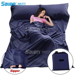 63x82.7inch寝袋ライナー睡眠袋軽量携帯用シート汚れ防止コンパクト旅行キャンプ