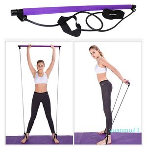 Sprzedaż hurtowa-joga Pilates Stick Fitness domowa siłownia trening ciała ciało brzucha taśmy oporowe ściągacz do lin kulturystyka Pilates Bar Elastic Ba