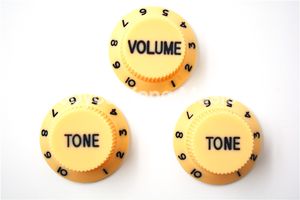 Wholesale volume tone control knob for sale - Group buy Cream Dark Blue Volume Tone Electric Guitar Control Knobs For Fender ST SQ Style Electric Guitar Wholesales