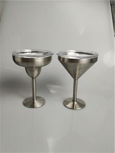 8 uncji ze stali nierdzewnej margarita szklana próżniowa próżnia boblet podwójna ściana martini koktajl koktajlowy kubek izolowany kubek z pokrywką A03