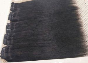 Satış 8pcs 120 gram Avrupa Saç Makinesi Yapıldı Remy Düz Doğal Renk Klipinde Saç Uzantıları İnsan Saç Parçaları 1226 inç ÜCRETSİZ DHL