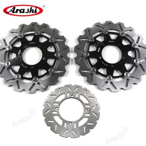 Arashi for Kawasaki Z750 Z 750 ABS 2007 - 2012 الدوار القرص القرص الفرامل الخلفي الأمامي للدراجات النارية Z 750 2008 2009 2011 2011