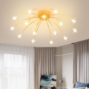 Modern enkel vardagsrum taklampa kreativa barn sovrum led takljus full himmel stjärna restaurang lampdekoration för hem