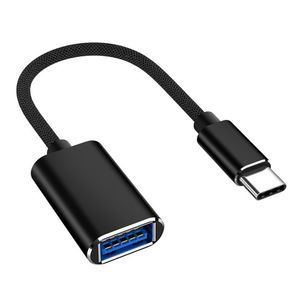 USB C Man till USB3.0 Kvinna Metal Converter Type-C Data Sync OTG Adapter Cable för Samsung Xiaomi Huawei