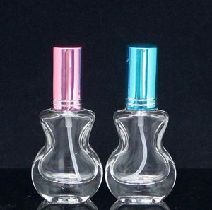 100pcs 10ml mini gitar doldurulabilir parfüm şişeleri Amber boş küçük kozmetik renkli kapak sprey şişe kavanozu