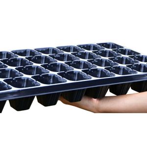 Black 50 72 105 Holes Thicken Nursery Pot Plate Nutrition Bowl Seedling Tray for Succulent Plantings Propagation Germination