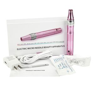 No-Needle Mesotherapy Device Electric Derma Pen Professional Wireless Skin Care Kit Tools Microblading Needles Tattoo Gun