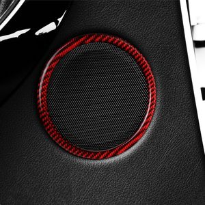 In Fibra di carbonio Car Styling Porta Altoparlante Stereo Copertura Decorazione Adesivi Trim Per BMW F30 F34 Serie 3 3GT 2013-2019