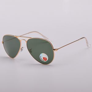 Top óculos clássico piloto lentes de vidro polarizado óculos de sol das mulheres dos homens armação de metal qualidade masculino óculos de sol condução gafas oculos