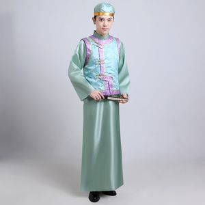 Mężczyzna Cheongsam Tradycyjna Długa Suknia Starożytna Książę Cosplay Garment Qing Dynastii Odzież Film TV Scena Nosić Karnawał Fancy Odzież