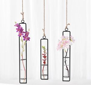 Творческий висит прозрачная стеклянная ваза воды цветок садоводство украшения дома бутылка пейзаж завод набор