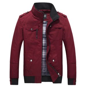 Casual Men's Jacket Spring Army Jacket Black Red Men Coats Winter Male Outerwear Autumn Overcoat 5XL