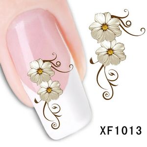 Manicure Water Transfer Sticker, Flower Cat Sticker, Applique Terminal Decoration, Bulk.A874