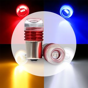 20pcs S25 1157 1156 3led 5730 chip 1.5w auto led bulb with Lens signal brake turning reverse flash light for motorcycle