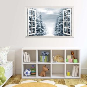 Tema da cena da neve 3d adesivos de parede papel de parede pode mover Exceto Desde Cole decoração adesivo Sd007