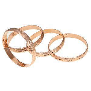 4pcs Fashion Trendy Dubai Rose Gold Color Jewelry Bangles for Ethiopian Bangles Ethiopian Jewelry Bangles Gift