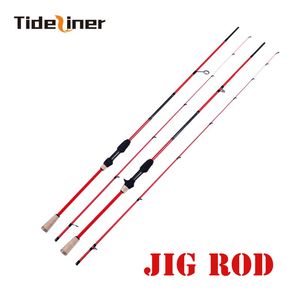 Tideliner Jig Fishing Rod 1,98m 30T kolfiber Spinning Casting Pole Lure Weight 3-22G 2 Sections Fast Action Rock Cane
