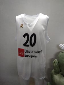 real picture Jaycee Carroll #20 Basketball Jersey Madrid Baloncesto Euroleague Retro Mens Stitched Custom Any Number Name Jerseys