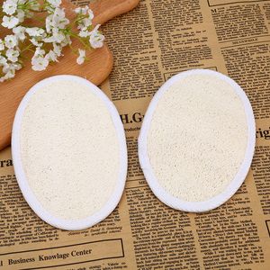 Natural Loofah Губка скраб Банные перчатки для чистки тела Круглый скруббер отшелушивающую мягкую экологическую массу