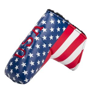 Outdoor Golf Putter Cover Blade för Scotty Storage Vattentät flagga Skyddande Durable PU Läder Golf Club Head Cover