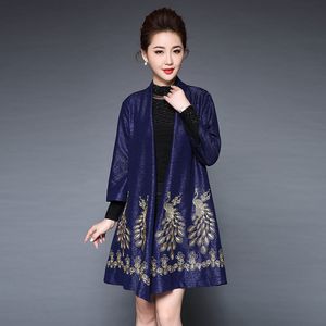 National Style tang suit Women Fashion embroidered peacock Korean Style clothes Ethnic Loose Blouses Casual women's ourfit