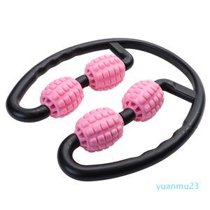 Atacado-U Forma Forma Ponto de Trigger Massage Roller Braço Perna Pescoço Tecido Muscular Ginásio Ginásio Yoga Pilates Esportes 4 rodas ioga ioga Pilates Sports Gyms