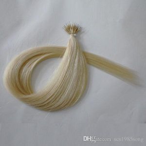 160g 200s 0,8 g/sträng toppkvalitet Tangle Free Shedding Hair Virgin Remy Brazilian Nano Ring Human Hair