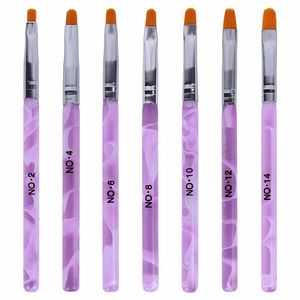 Tamax NA023 7pcs/lot Nail Art Brush Pens Nail Brushes DIY UV Gel Nail Polish Painting Drawing Brushes set Manicure Tools Kit